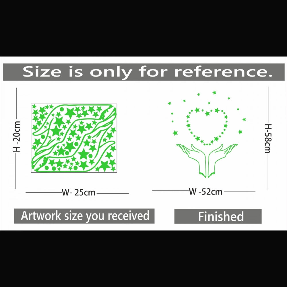 Green Galaxy Of Stars Radium Wall Sticker