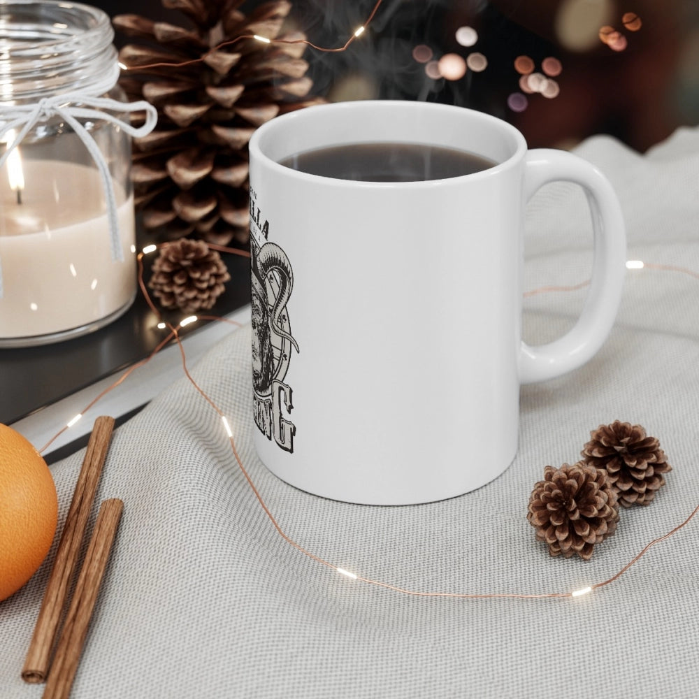 Ceramic Gorila Desing Printed Coffee Mug (Color: White, Capacity:330ml)