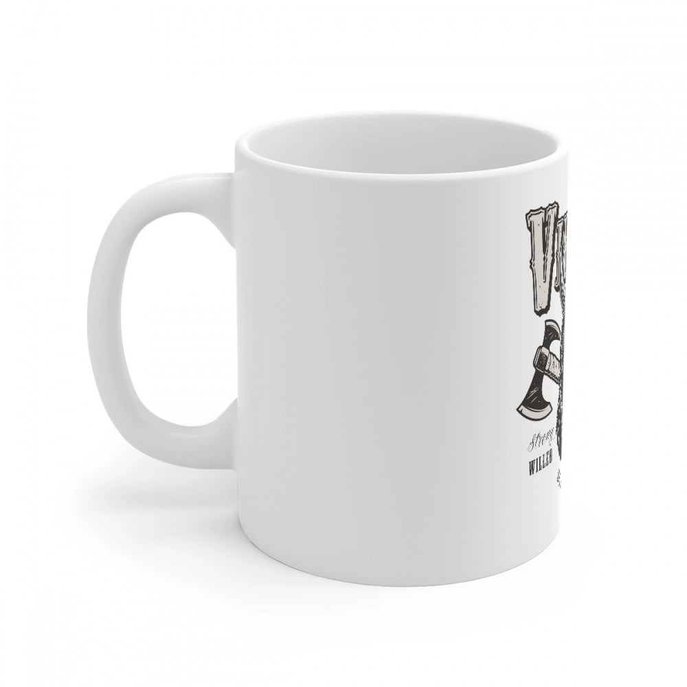 Ceramic Gorila Desing Printed Coffee Mug (Color: White, Capacity:330ml)