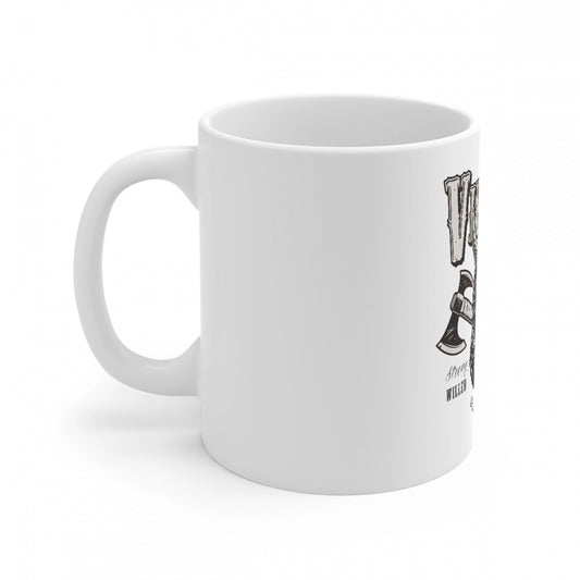 Ceramic Gorila Desing Printed Coffee Mug (Color: White, Capacity:330ml)