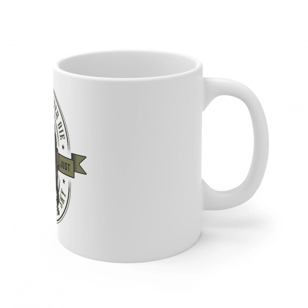 Ceramic Gorila Desing Printed Coffee Mug (Color: White, Capacity:330ml)