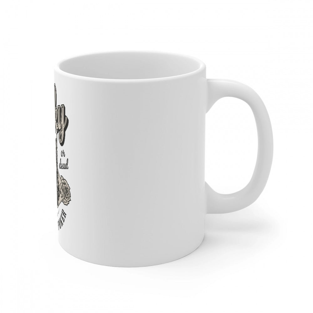Ceramic Gorila Desing Printed Coffee Mug (Color: White, Capacity:330ml)