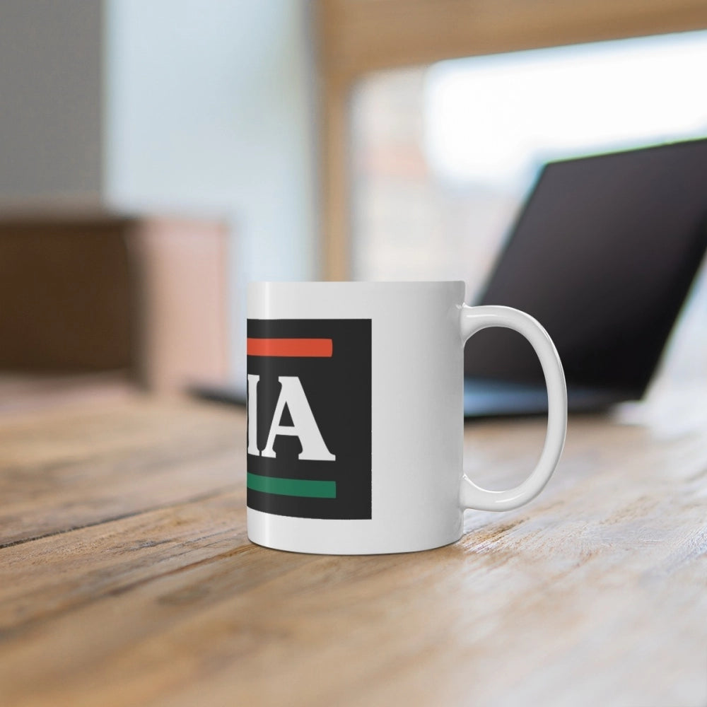 Ceramic India Printed Coffee Mug (Color: White, Capacity:330ml)