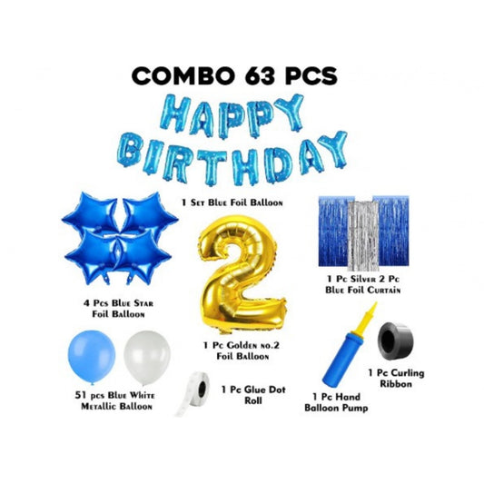 2Nd Birthday Decoration Items For Boys (Multicolor)