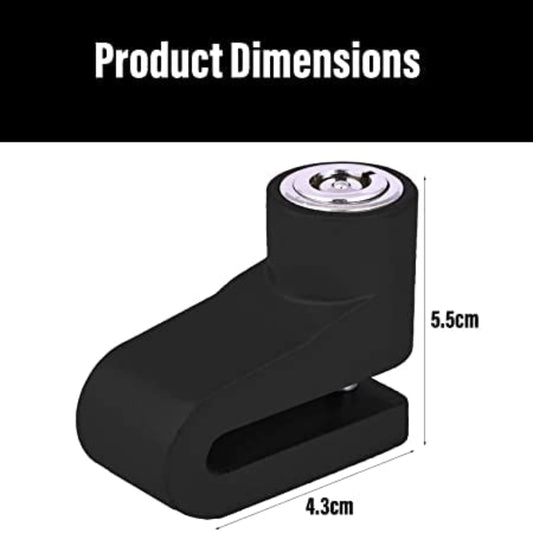 Mini Bicycle Motorcycle Disc Brake Lock Disk Lock Security (Black)
