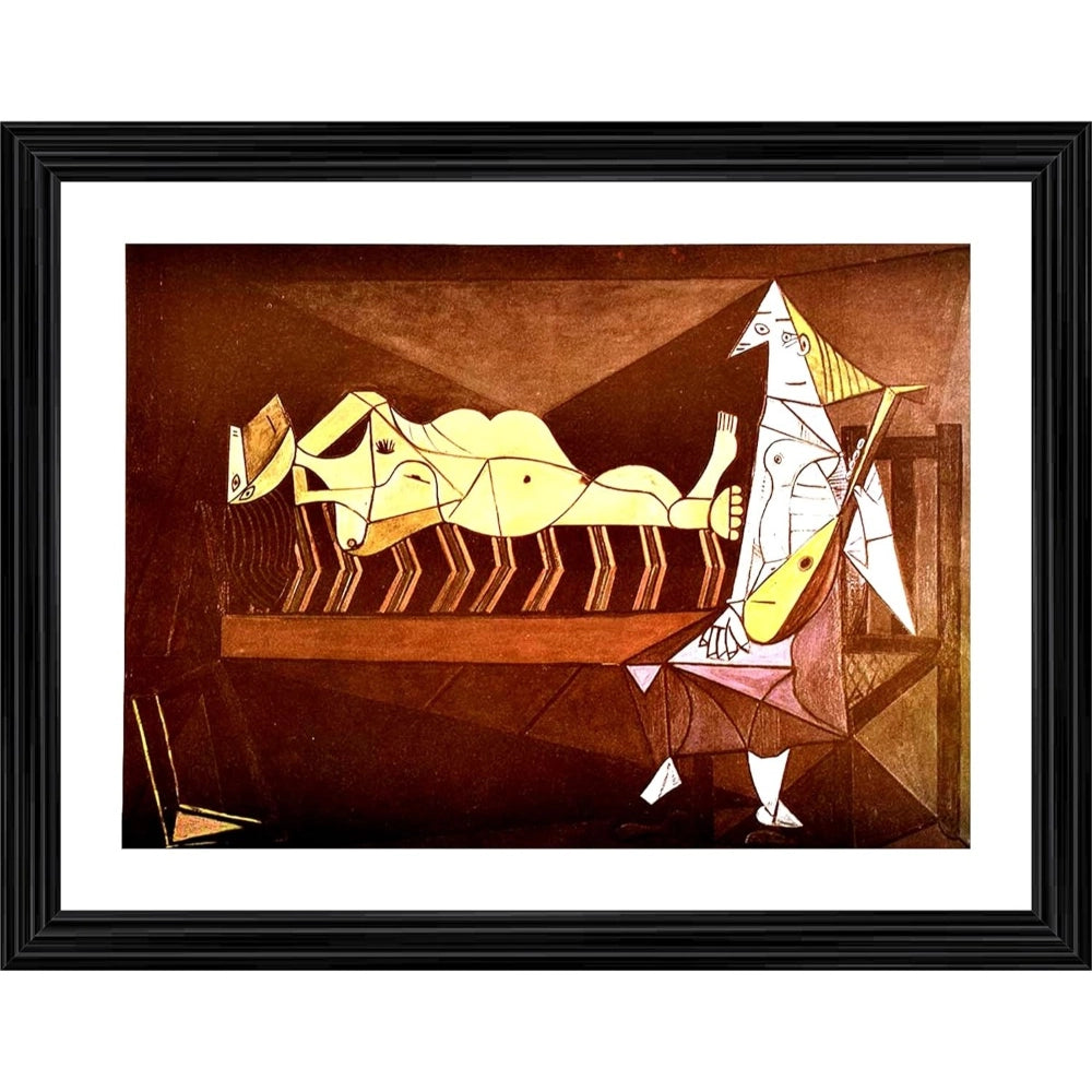 Generic Aubade 1942 Painting With Wood Photo Frame (Multicolor)