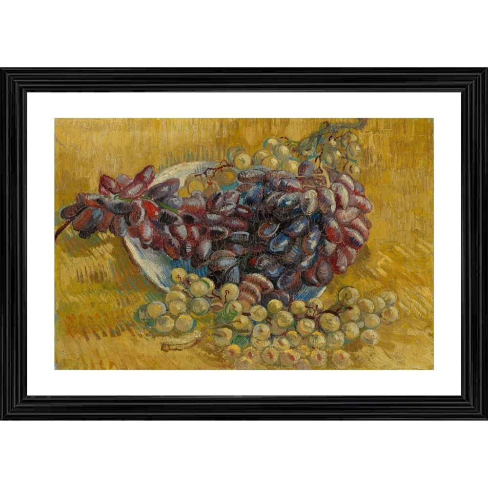 Generic Grapes 1887 Painting With Wood Photo Frame (Multicolor)