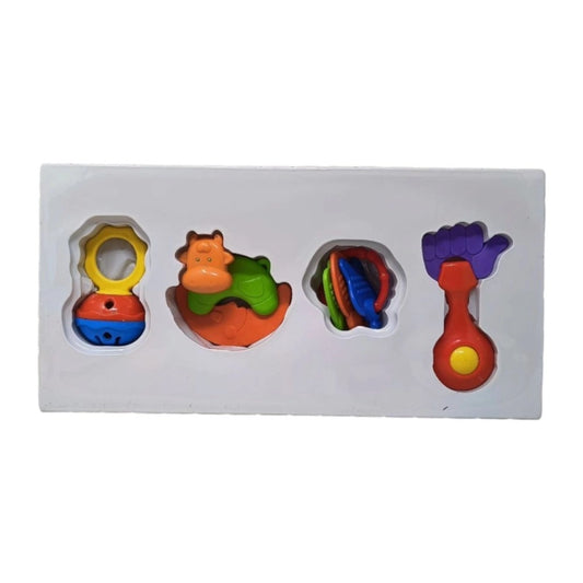 Infant Rattle Set (4 pcs) | Plastic | Toys | 3+ Months
