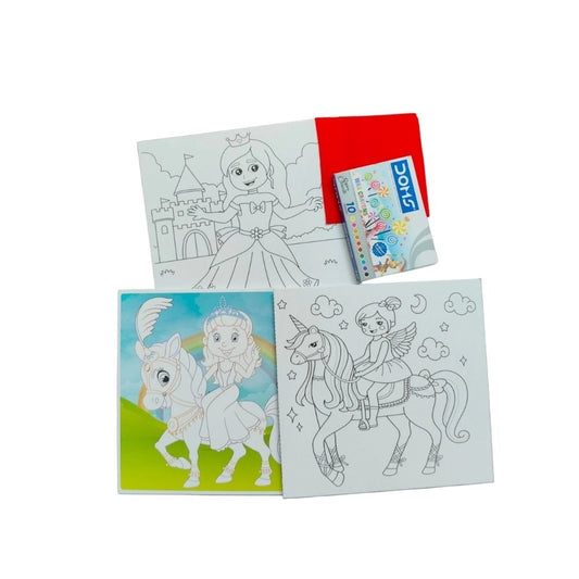 Fun With Coloring Board-Princess | Cardboard | Educational Toys| 3+ Years