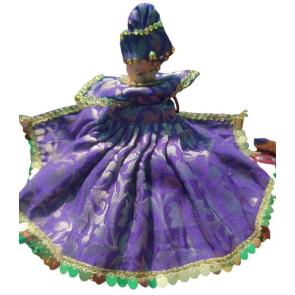 Laddu Gopal Silk Dress Size: 0 To 6 (Blue)