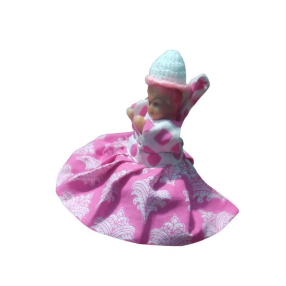 Laddu Gopal Cottn Dress Size: 0 To 6 (Pink)