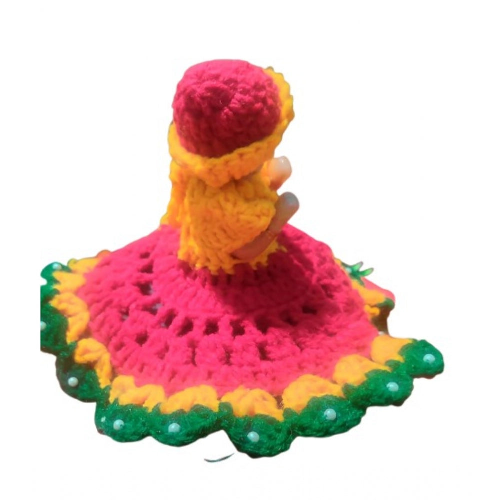 Laddu Gopal Dress Size: 0 To 6 (Red-Yellow-Green)
