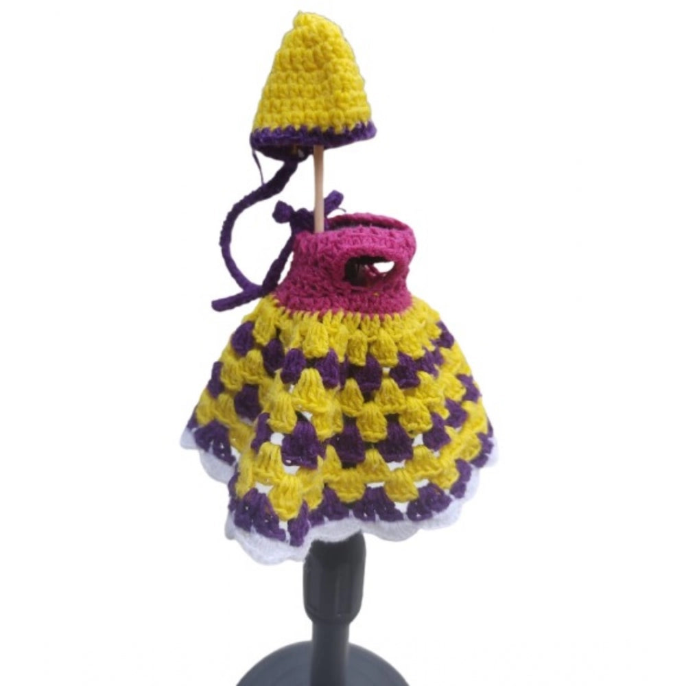 Laddu Gopal Dress Size: 0 To 6 (Yellow-Blue)