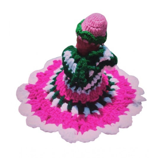 Laddu Gopal Dress Size: 0 To 6 (Pink-Green)