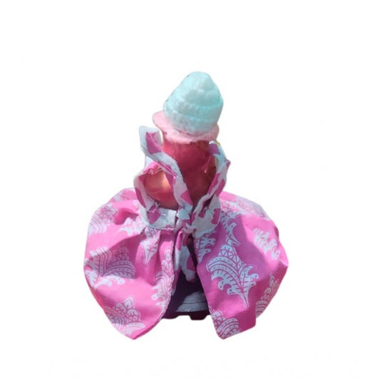Laddu Gopal Cottn Dress Size: 0 To 6 (Pink)