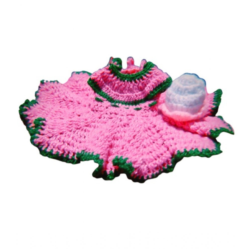 Laddu Gopal Dress Size: 0 To 6 (Light Pink)