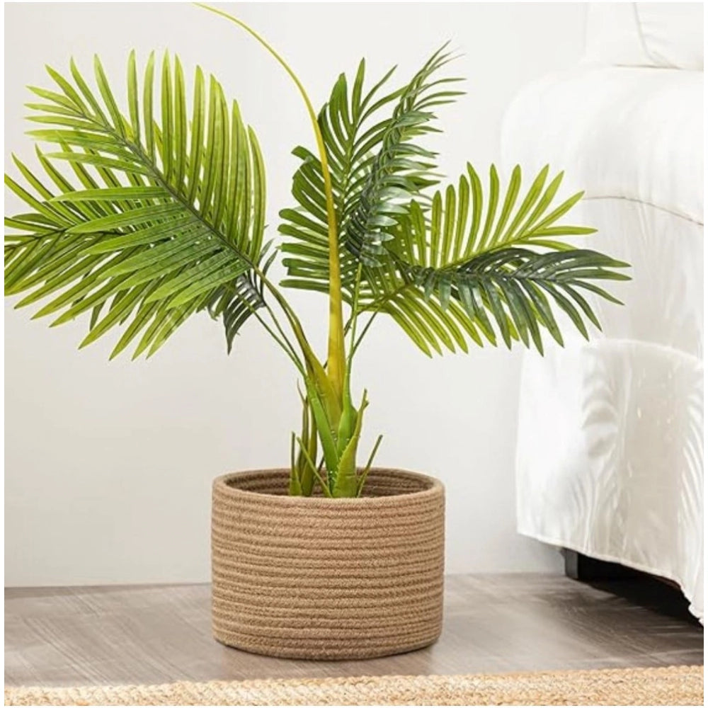 Cotton Storage Rope Woven Baskets 9x7 Inch Pack of 1 (Beige)