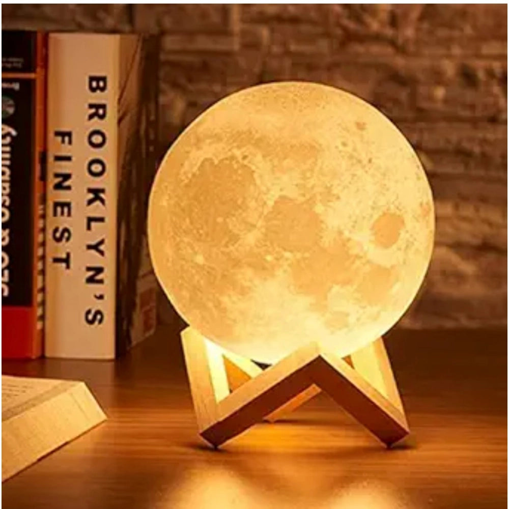 Plastic 3D Moon Night Lamp (Multicolor )