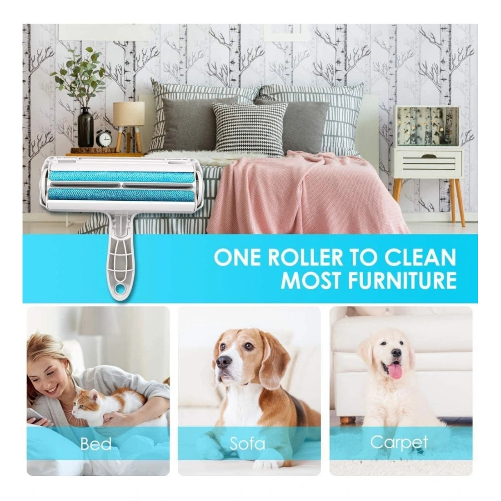 Plastic Dog Hair Remover Roller (Blue)