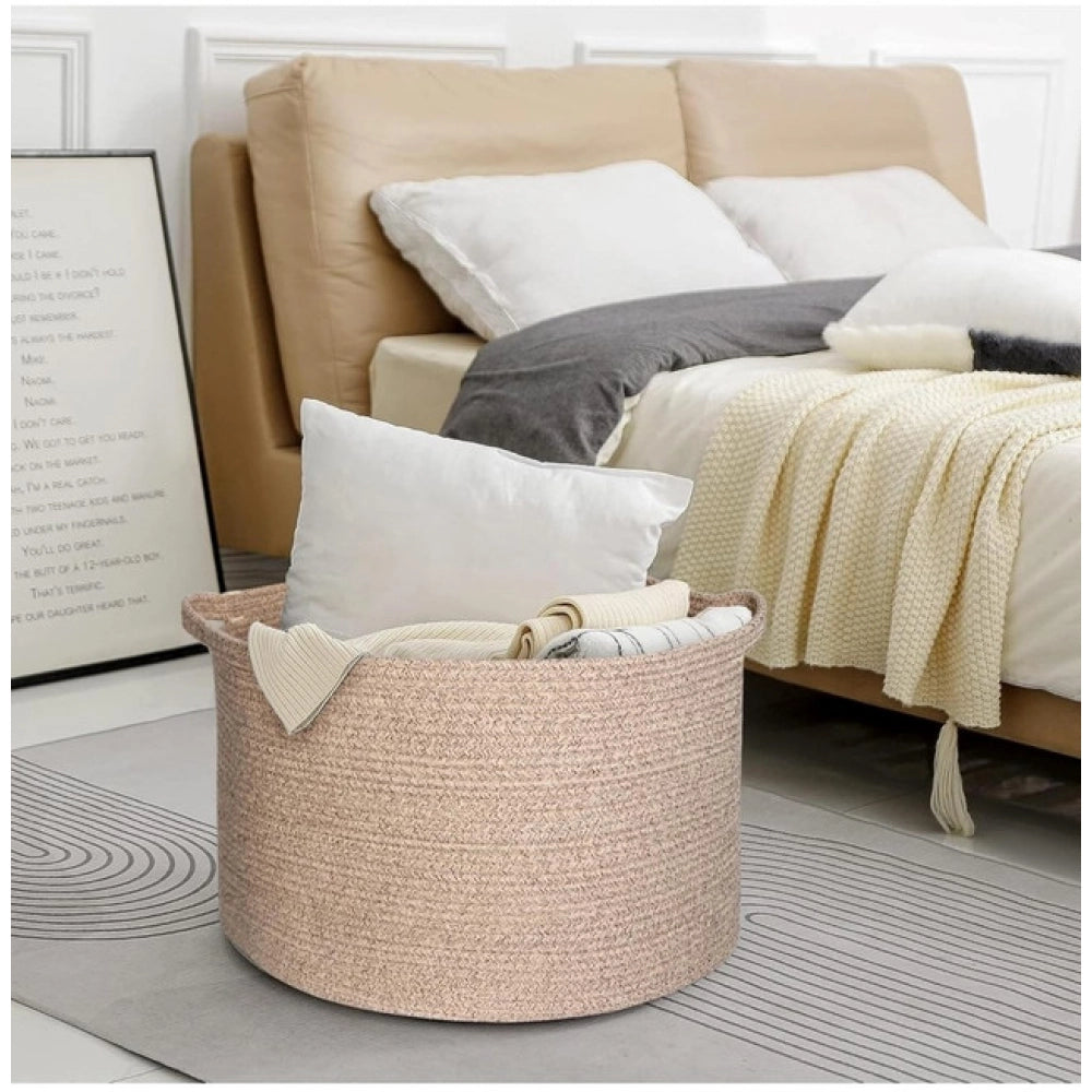 Cotton Kidi 14x12 Inch Pack of 1 Storage Basket For Clothes (Kidi)