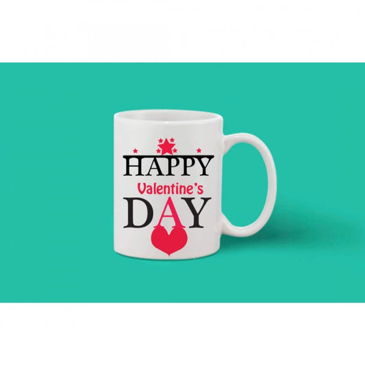 Printed Ceramic Coffee Mug - 1 Pieces, White, 11oz