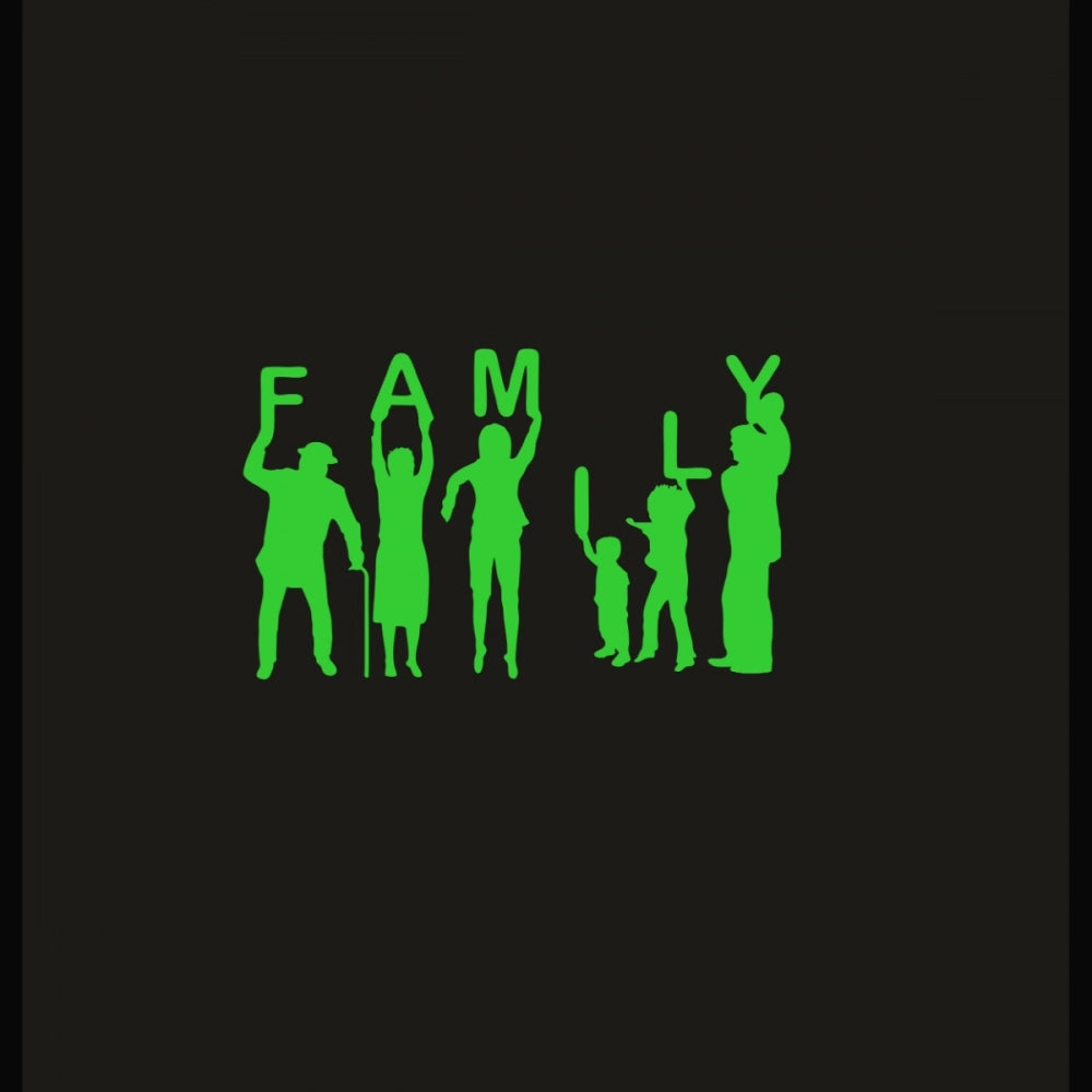Green Family Radium Wall Sticker
