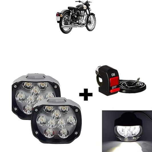 Generic Set Of 2 Shilon 9 Led Waterproof On/Off Switch For Bikes (Black)