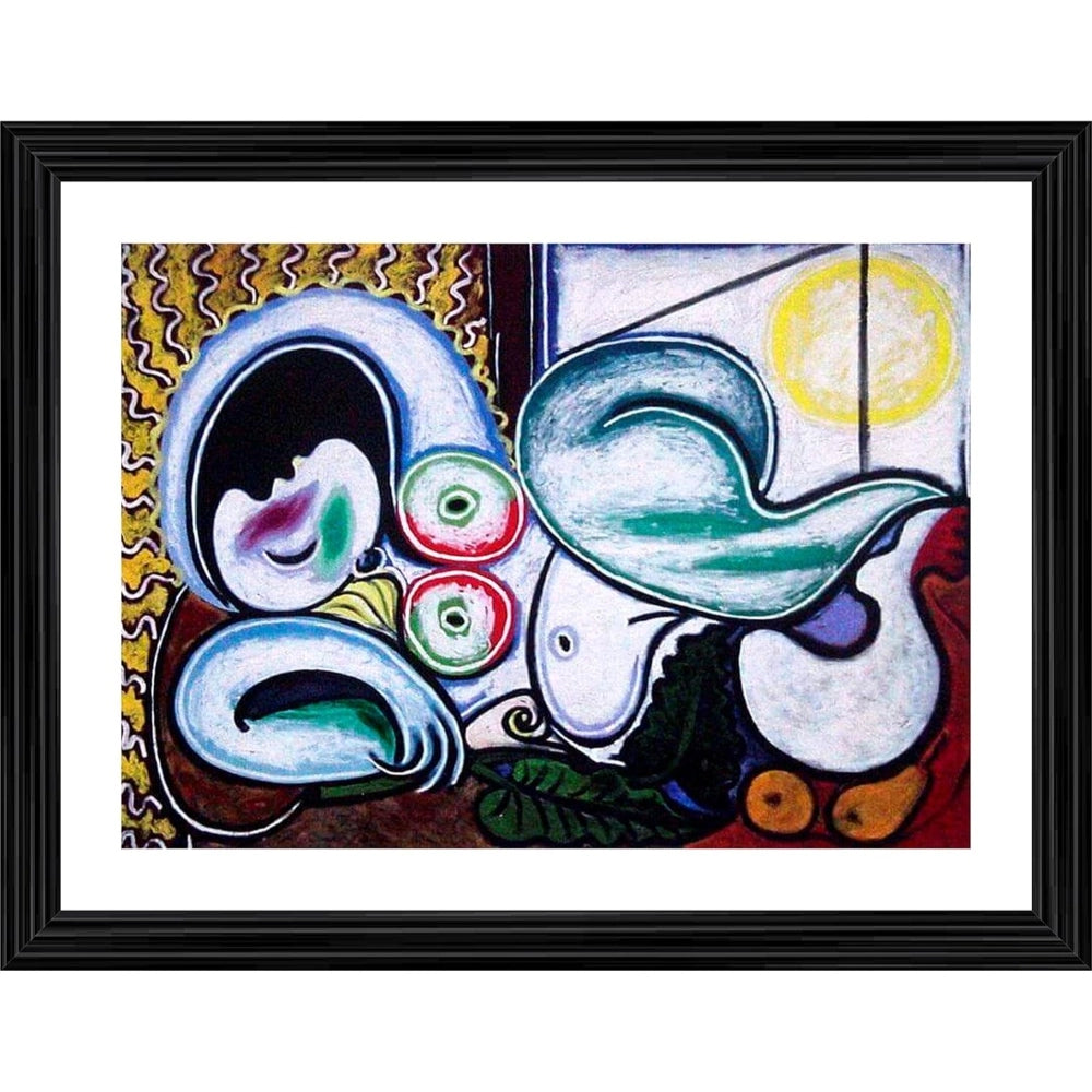 Generic Reclining Nude 1932 Painting With Wood Photo Frame (Multicolor)