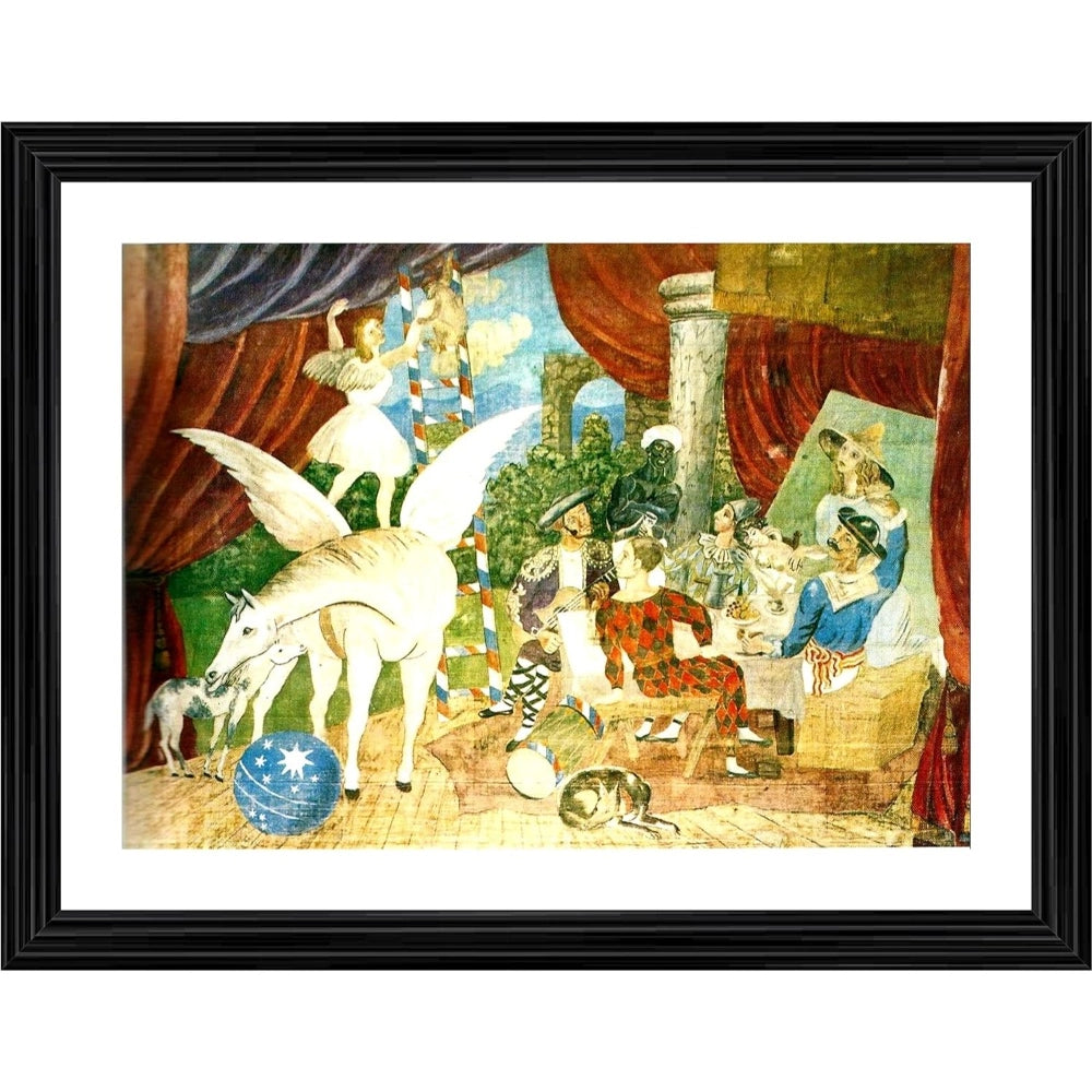 Generic Theatre Curtain for Parade 1931 Painting With Wood Photo Frame (Multicolor)