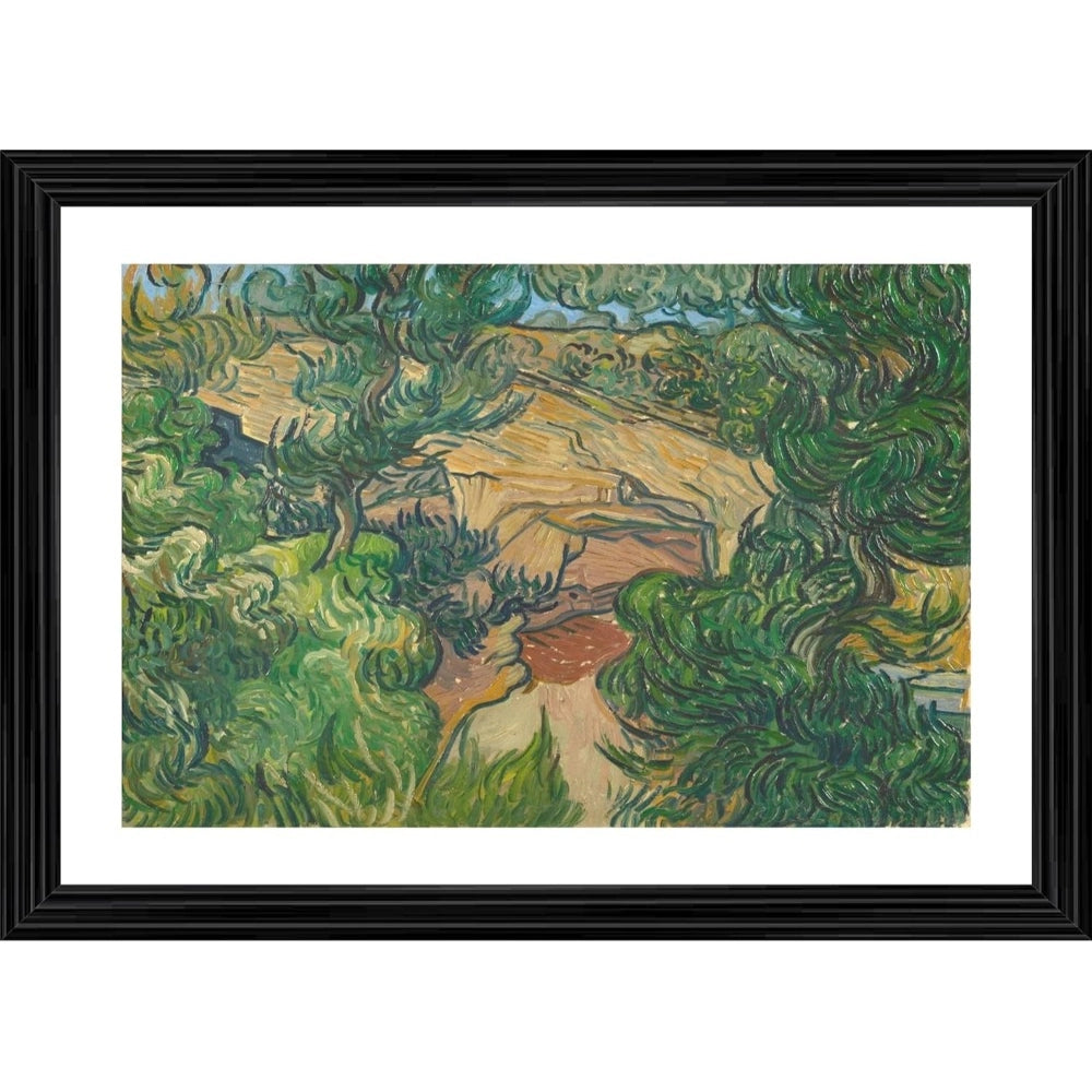 Generic Entrance to a Quarry 1889 Painting With Wood Photo Frame (Multicolor)