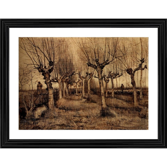 Generic Pollard Birches 1884 Painting With Wood Photo Frame (Multicolor)