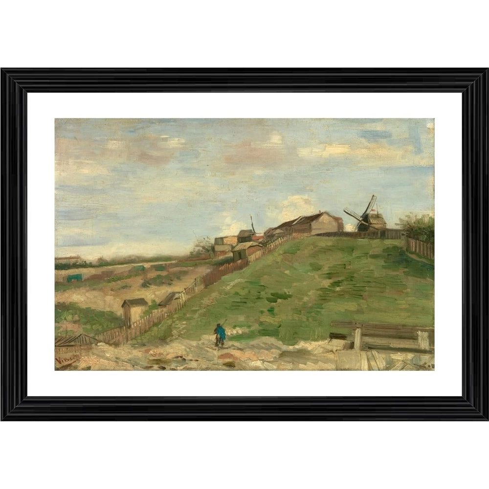 Generic The Hill of Montmartre with Stone Quarry 1886 Painting With Wood Photo Frame (Multicolor)