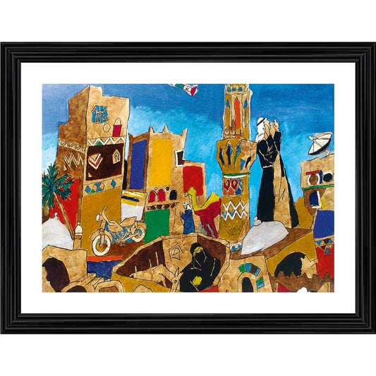 Generic The Culture 2 Painting With Wood Photo Frame (Multicolor)