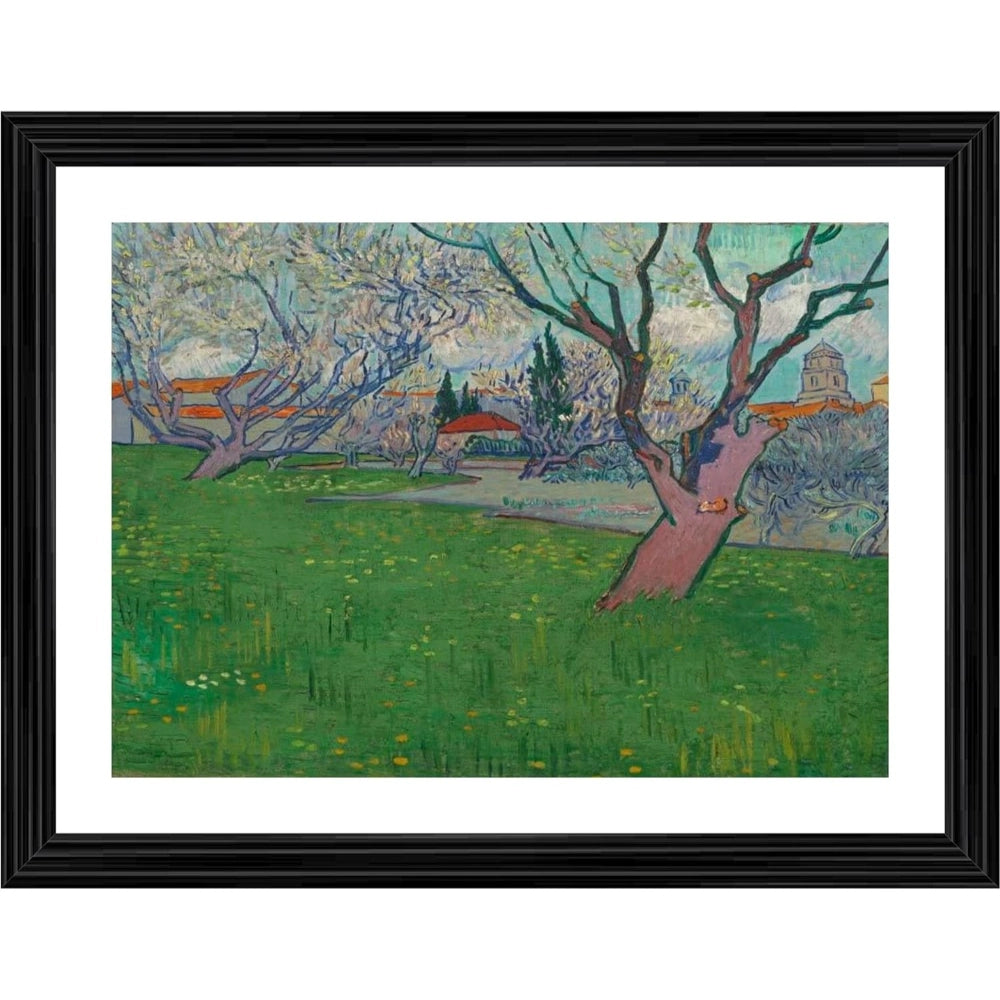 Generic Orchards in Blossom 1889 Painting With Wood Photo Frame (Multicolor)