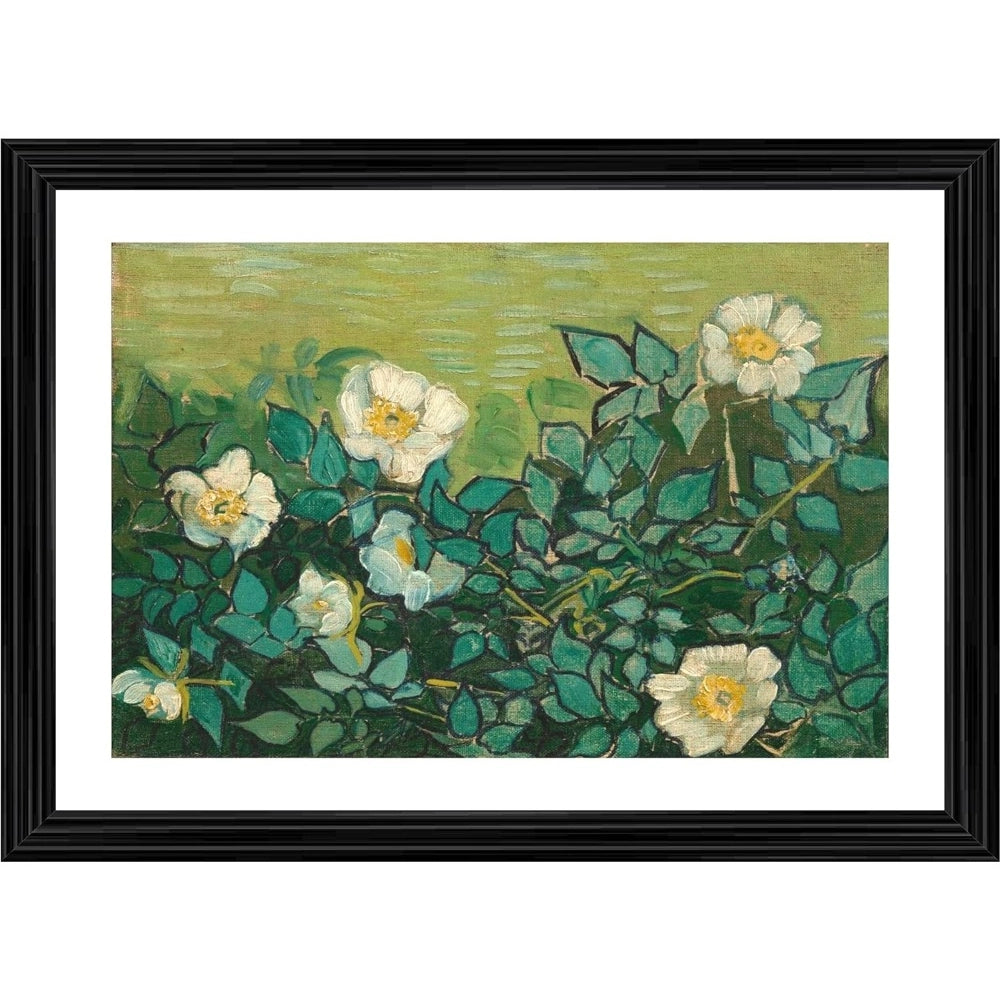 Generic Wild Roses 1889 Painting With Wood Photo Frame (Multicolor)