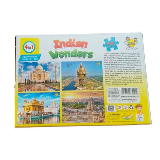 160_Pcs Set Indian Wonders Puzzle  |   Cardboard  |   Educational Toys| 3+ Years