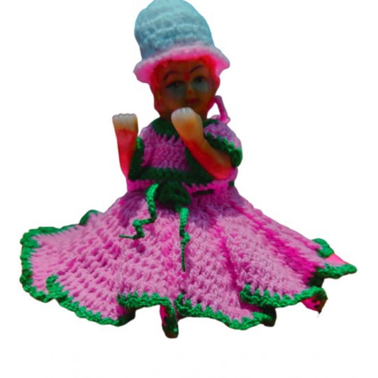 Laddu Gopal Dress Size: 0 To 6 (Light Pink)