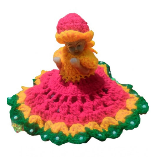 Laddu Gopal Dress Size: 0 To 6 (Red-Yellow-Green)