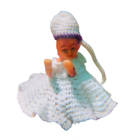 Laddu Gopal Dress Size: 0 To 6 (White-Lavender)
