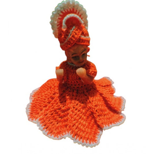 Laddu Gopal Dress Size: 0 To 6 (Orange)
