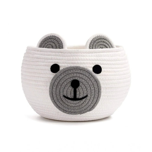 Cotton Bear Shaped Storage Baskets Pack of 1 (White)