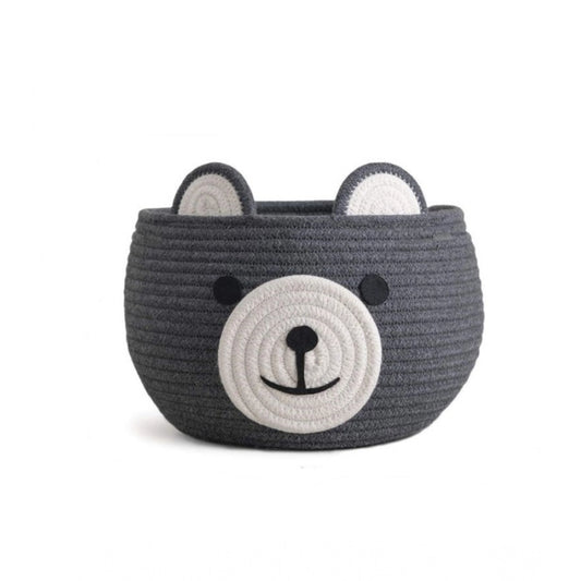 Cotton Bear Shaped Storage Baskets Pack of 1 (Grey)