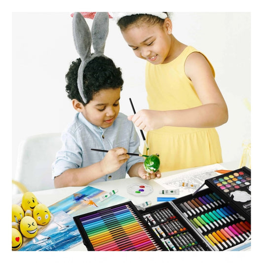 Plastic Deluxe Art Set Box 145Pcs (Multicolor)