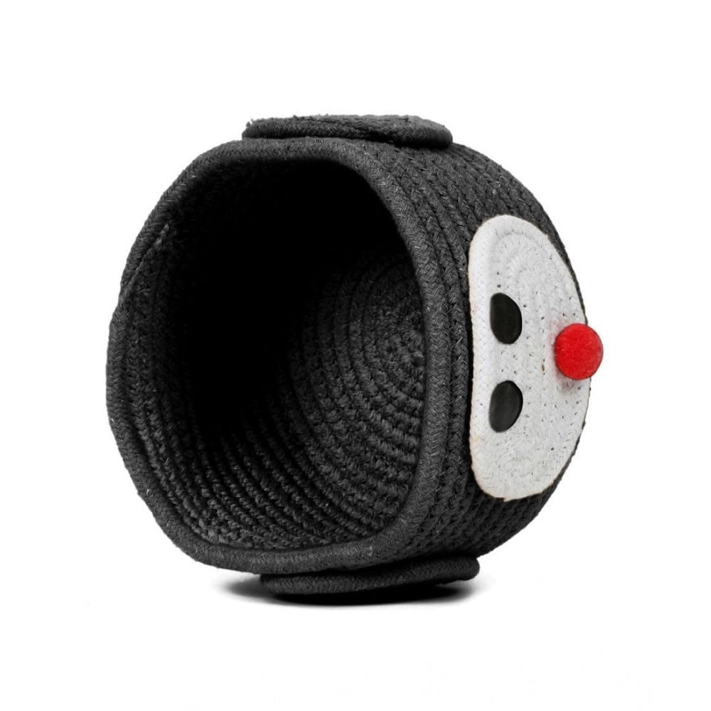 Cotton Pen Holder Pack of 1 Storage Basket For Clothes (Black)