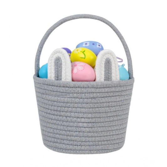 Cotton Ear Toys Bucket Pack of 1 Storage Basket For Clothes (Grey)