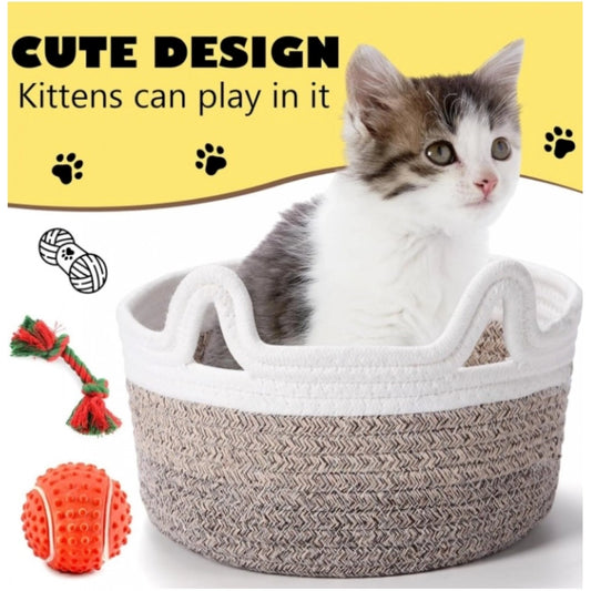 Cotton Cat Basket Inch Pack of 1 Storage Basket For Clothes (Multicolor)