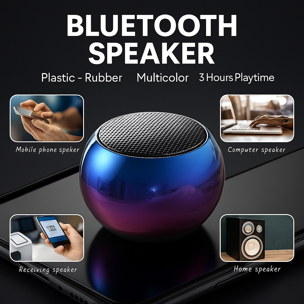 Wireless M3 Bluetooth Speaker (Multicolor)