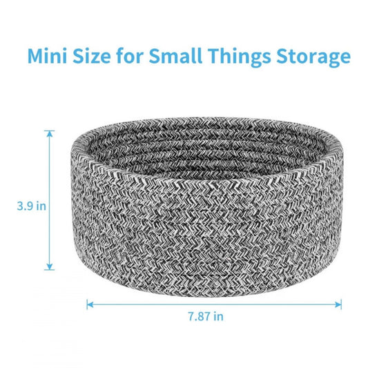 Cotton 8x3 Inch Kidi Round 1 Pcs Bedside Organizer (Black)