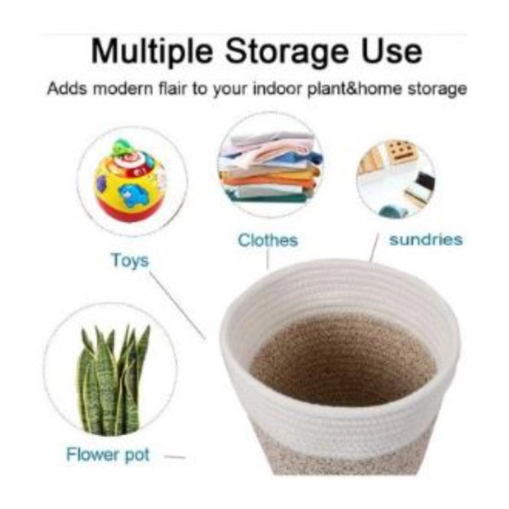 Cotton Flower Pot (White Kidi)